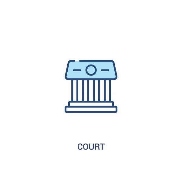 Conceito tribunal 2 ícone colorido. ilustração de elemento de linha simples . — Vetor de Stock