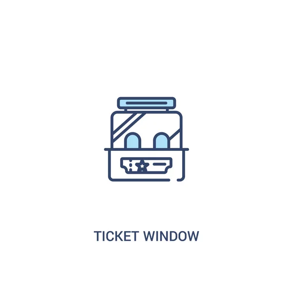 Ticketfenster Konzept 2 farbiges Symbol. einfaches Linienelement Unlust — Stockvektor
