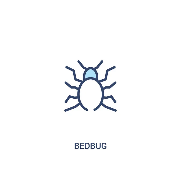 Bedbug concept 2 gekleurd icoon. eenvoudige illustratie van het lijn element. — Stockvector