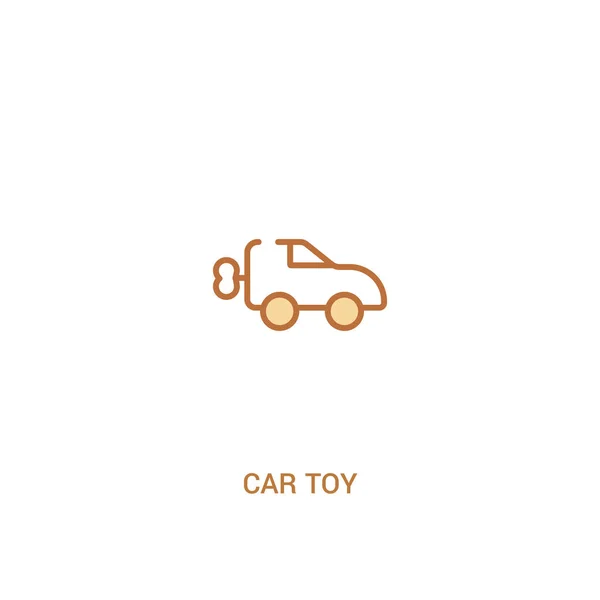 Auto Spielzeug Konzept 2 farbiges Symbol. einfache Linienelement-Illustration — Stockvektor