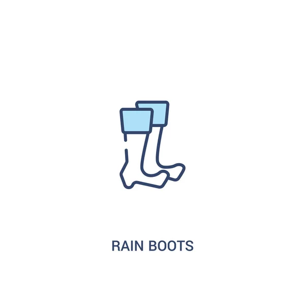 Rain boots concept 2 colored icon. simple line element illustrat — Stock Vector