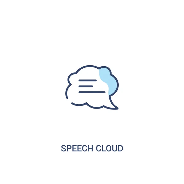 Speech cloud concept 2 colored icon. simple line element illustr — Stock Vector