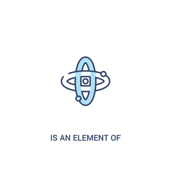 is an element of concept 2 colored icon. simple line element ill