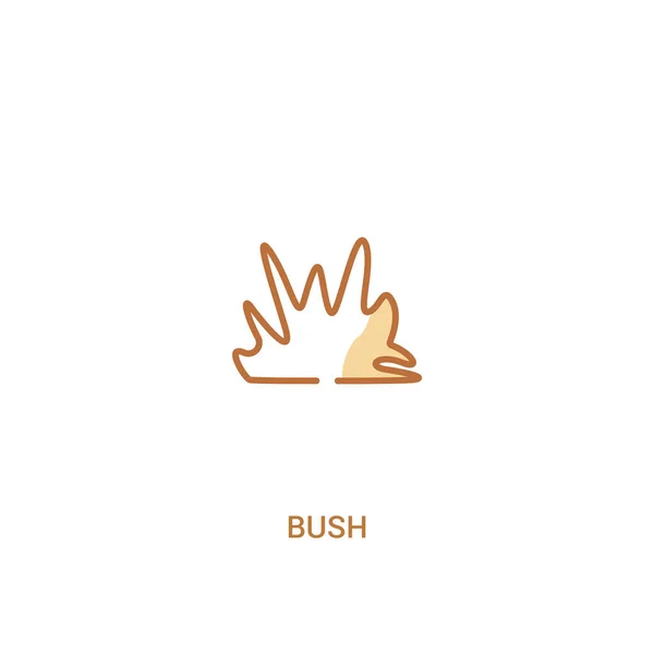 Bush concept 2 gekleurd icoon. eenvoudige illustratie van het lijn element. O — Stockvector