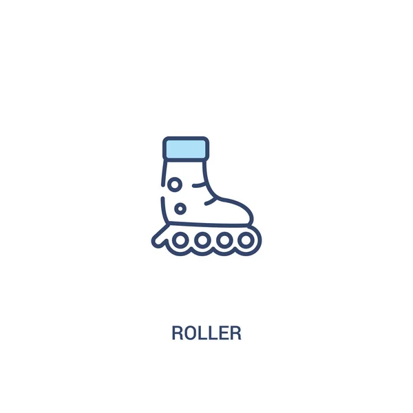 Roller concept 2 colored icon. простая иллюстрация элемента строки . — стоковый вектор