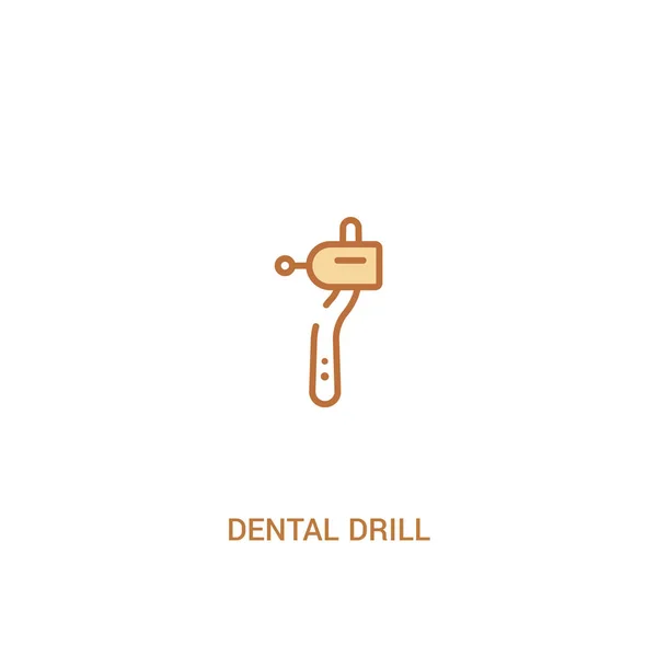 Dental drill concept 2 colored icon. простой линейный элемент illustr — стоковый вектор