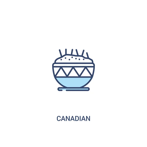 Kanada kavramı 2 renkli simge. basit çizgi elemanı illustratio — Stok Vektör
