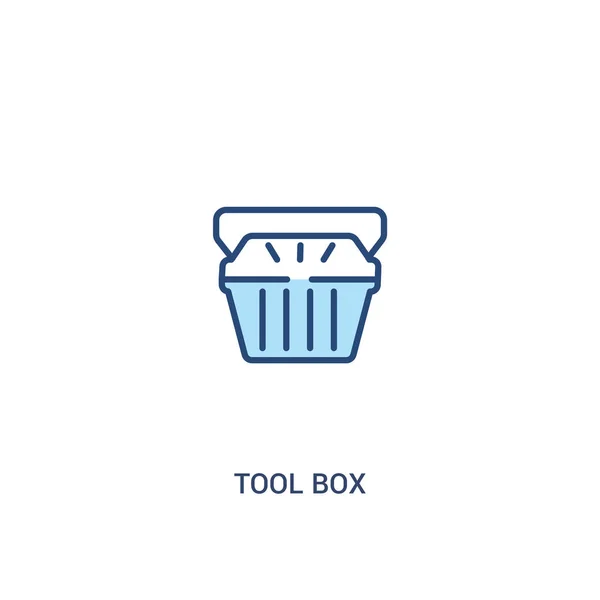 Werkzeugkastenkonzept 2 farbiges Symbol. einfaches Linienelement illustratio — Stockvektor
