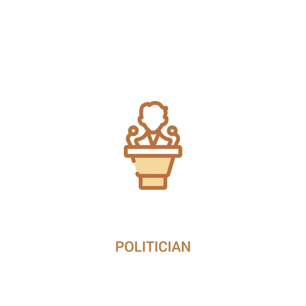 Політична концепція 2 кольорова ікона. простий елемент лінії ілюстрація — стоковий вектор