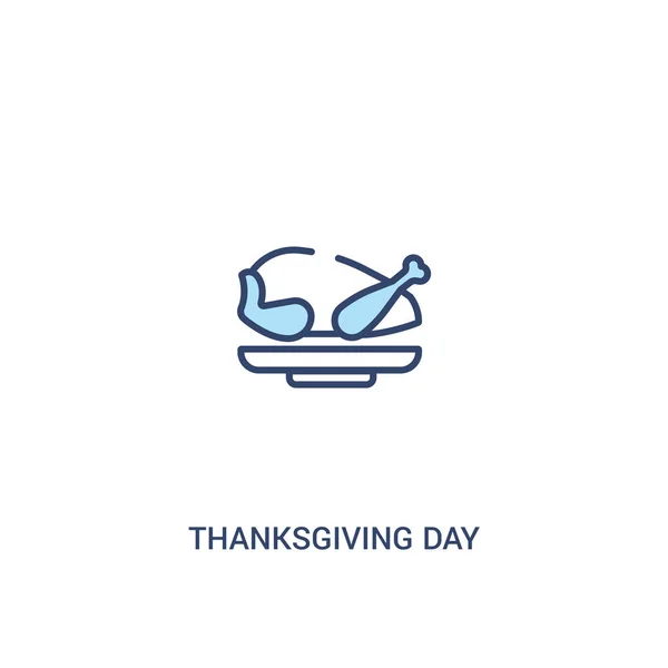 Dzień Dziękczynienia koncepcja 2 kolorowa ikona. prosty element linii chory — Wektor stockowy