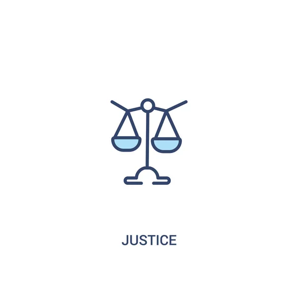 Conceito de justiça 2 ícone colorido. ilustração de elemento de linha simples — Vetor de Stock