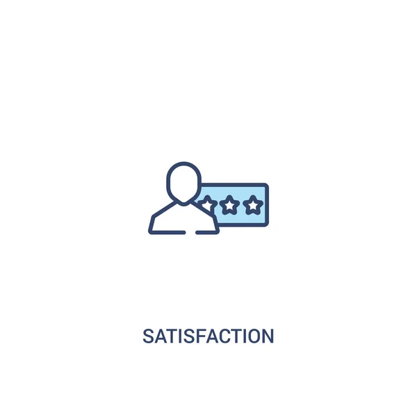 Concept de satisfaction 2 icône de couleur. élément de ligne simple illustr — Image vectorielle