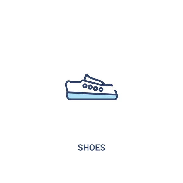 Concepto de zapatos 2 icono de color. ilustración simple elemento de línea . — Archivo Imágenes Vectoriales