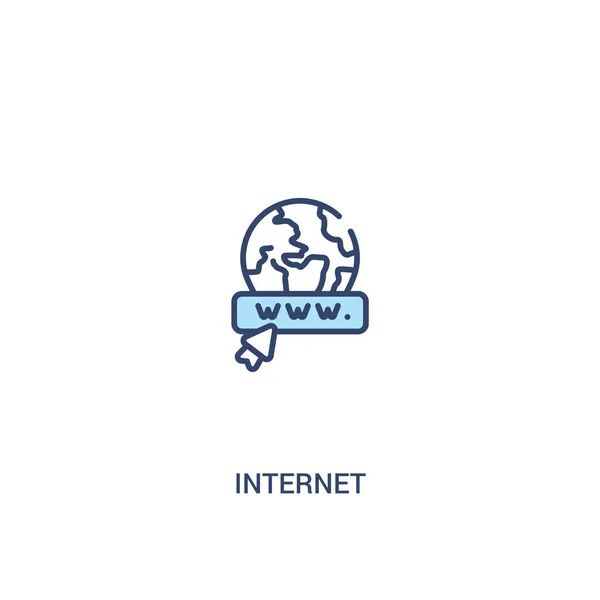 Koncepcja Internetu 2 kolorowa ikona. prosty element linii ilustratio — Wektor stockowy