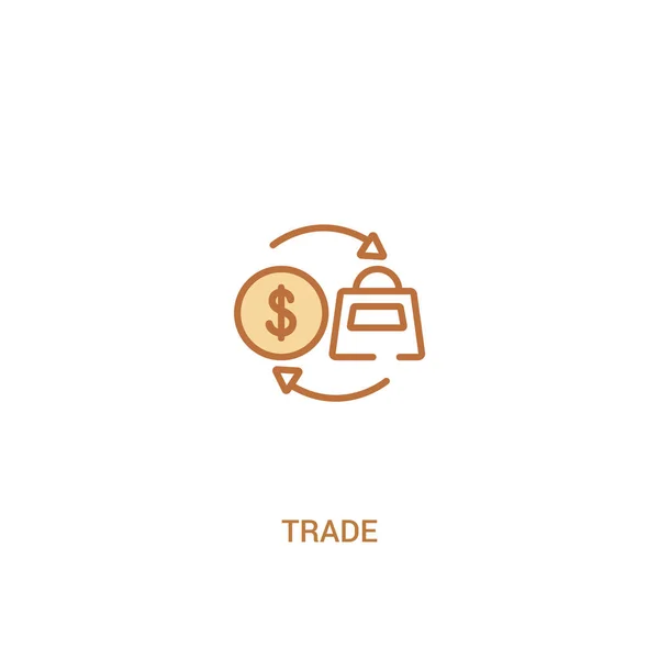 Trade concept 2 colored icon. simple line element illustration. — Stock Vector