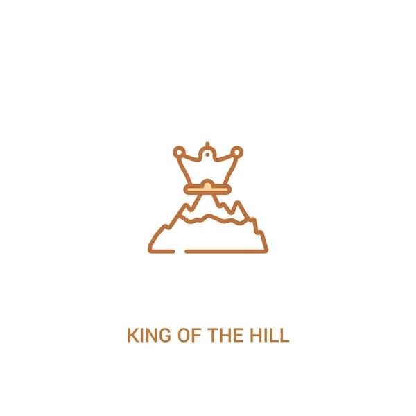 King of the Hill concept 2 gekleurd icoon. eenvoudig lijn element ziek — Stockvector