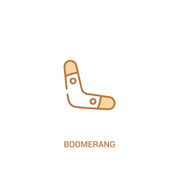 Boomerang concepto 2 icono de color. elemento de línea simple illustrati — Vector de stock