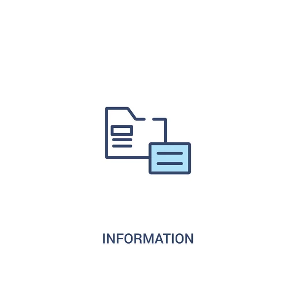 Conceito de informação 2 ícone colorido. elemento de linha simples illustra —  Vetores de Stock