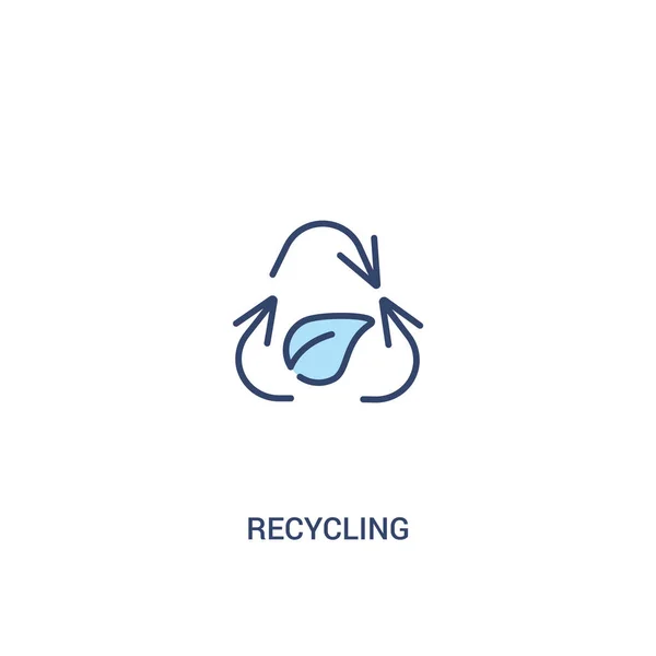 Concepto de reciclaje 2 icono de color. elemento de línea simple illustrati — Vector de stock