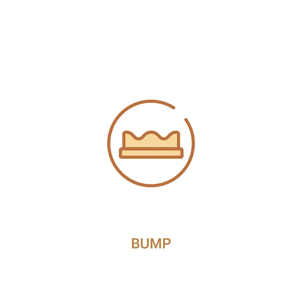 Bump концепция 2 цветная икона. простая иллюстрация элемента строки. o — стоковый вектор