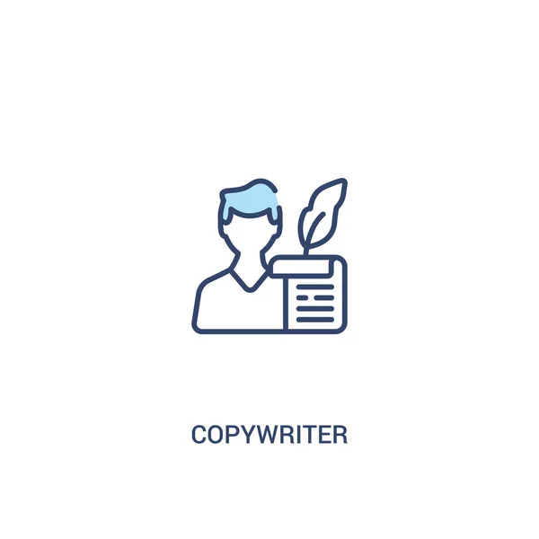 Copywriter concept 2 gekleurd icoon. eenvoudig lijn element illustrat — Stockvector