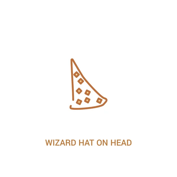 Průvodce kloboukem hlavy 2 Barevná ikona. jednoduchý prvek řádku i — Stockový vektor