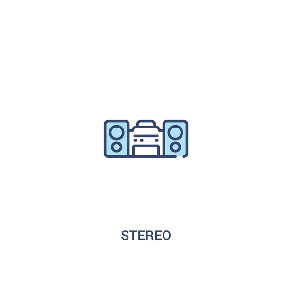 Stereo Concept 2 färgad ikon. enkel illustration av linjeelement. — Stock vektor