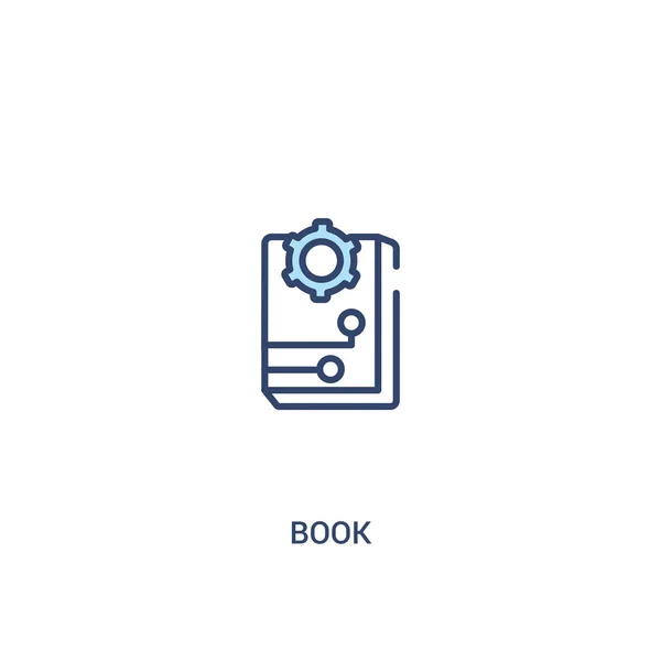 Book concept 2 colored icon. simple line element illustration. o — Stock Vector