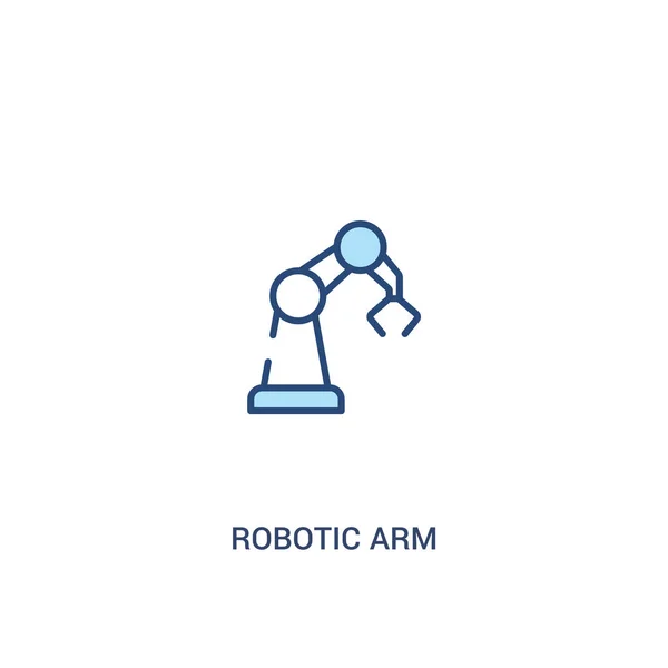 Conceito de braço robótico 2 ícone colorido. elemento de linha simples illustra — Vetor de Stock