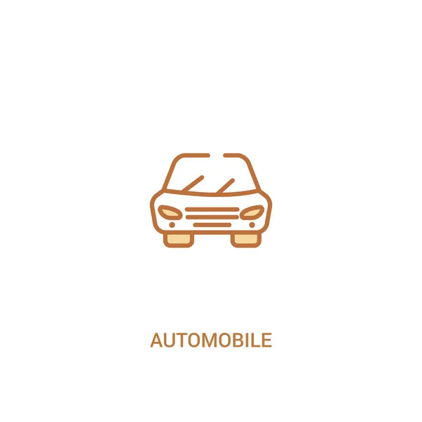 Concept automobile 2 icône de couleur. simple illustration d'élément de ligne — Image vectorielle