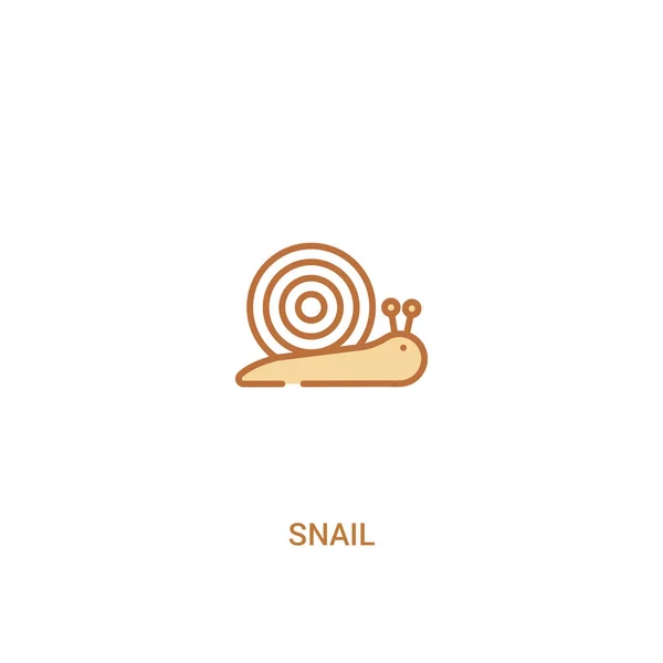 Snail concept 2 colored icon. simple line element illustration. — Stock Vector