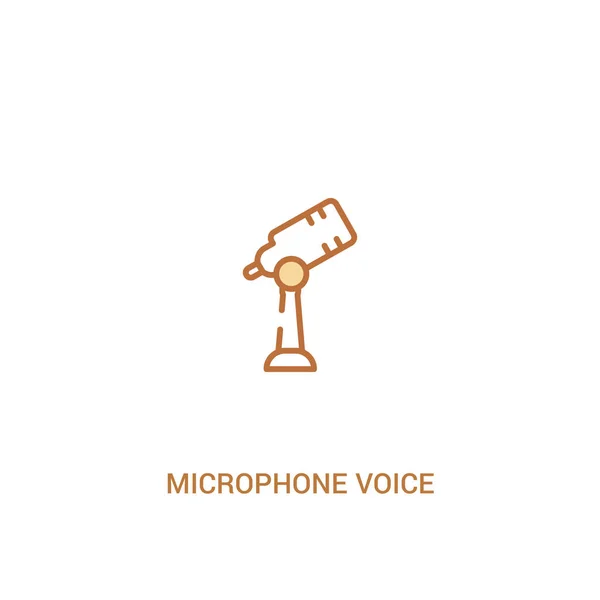Microfone conceito de voz 2 ícone colorido. linha simples elemento doente — Vetor de Stock