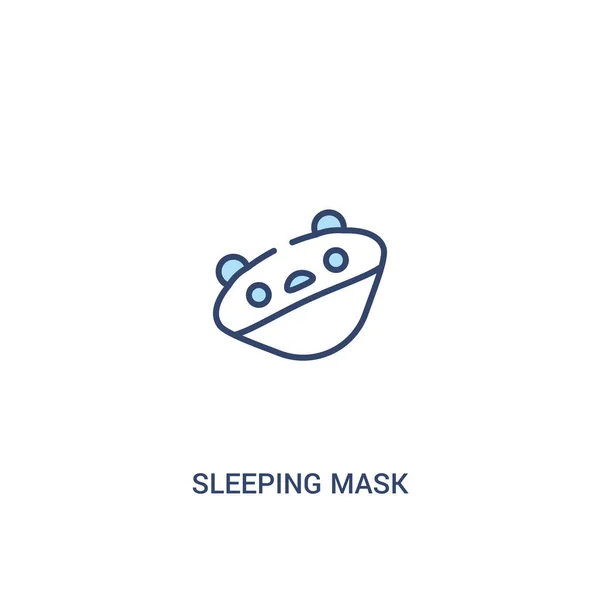 Concepto de máscara de dormir 2 icono de color. línea simple elemento illust — Vector de stock