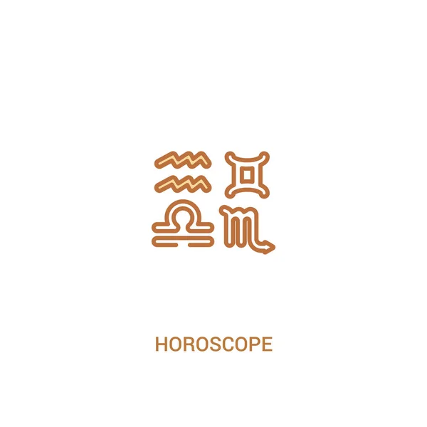 Horoscope concept 2 icône de couleur. simple élément de ligne illustrati — Image vectorielle