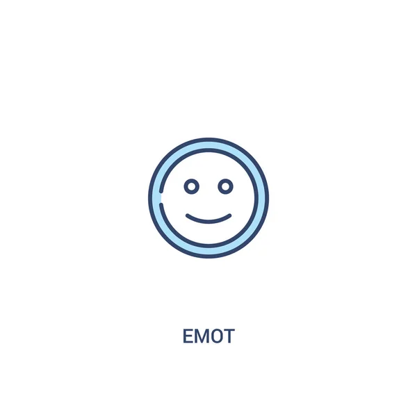 Koncepcja emotki 2 kolorowa ikona. prostej ilustracji elementu liniowego. o — Wektor stockowy