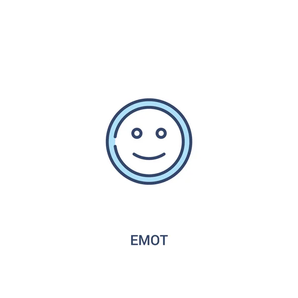 Emot concept 2 gekleurd icoon. eenvoudige illustratie van het lijn element. O — Stockvector