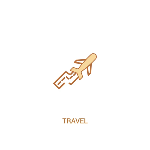 Concepto de viaje 2 icono de color. ilustración simple elemento de línea . — Vector de stock