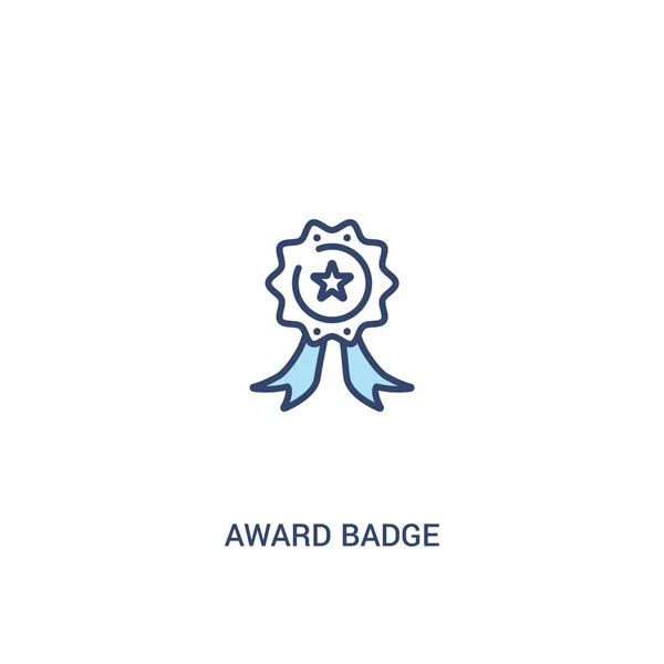 Award Badge Concept 2 färgad ikon. enkelt linjeelement illustra — Stock vektor