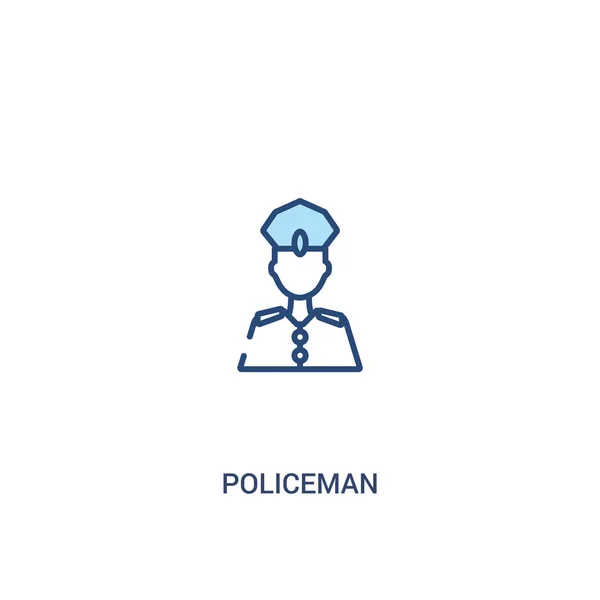 Policía concepto 2 icono de color. elemento de línea simple illustrati — Vector de stock