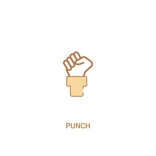 Punch-Konzept 2 farbiges Symbol. einfache Linienelement-Illustration. — Stockvektor