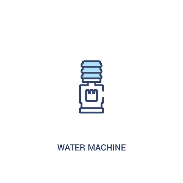 Koncepcja maszyny wody 2 kolorowa ikona. prosty element liniowy Illust — Wektor stockowy