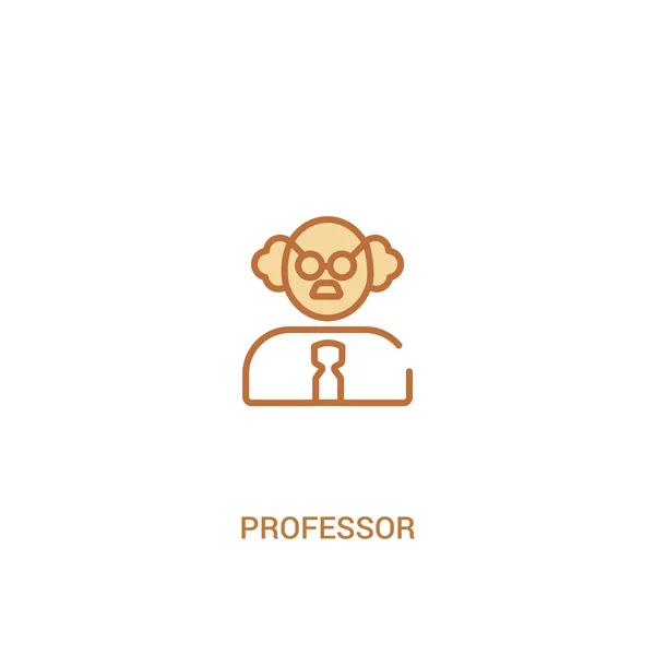 Professor concept 2 gekleurd icoon. eenvoudig lijn element illustrati — Stockvector