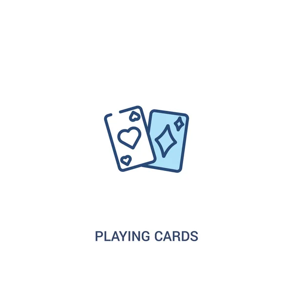 Gra w karty koncepcja 2 kolorowa ikona. prosty element liniowy Illust — Wektor stockowy