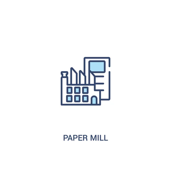 Papiermolen concept 2 gekleurd icoon. eenvoudig lijn element illustrat — Stockvector