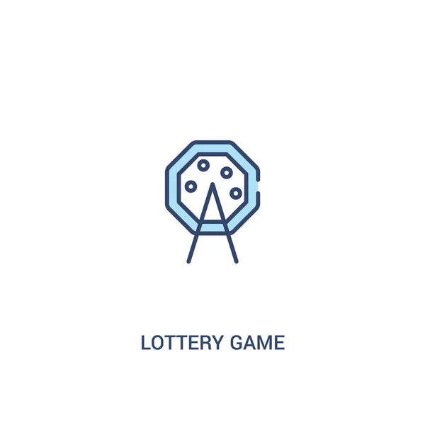 Lotteriespiel Konzept 2 farbiges Symbol. einfaches Linienelement illustr — Stockvektor