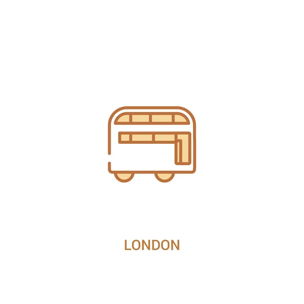 London Concept 2 färgad ikon. enkel illustration av linjeelement. — Stock vektor