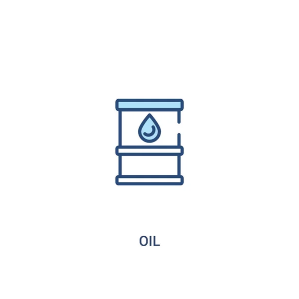 Concepto de aceite 2 icono de color. ilustración simple elemento de línea. o — Vector de stock