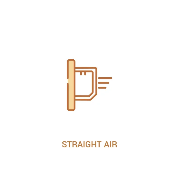 Straight air concept 2 colored icon. simple line element illustr — Stock Vector