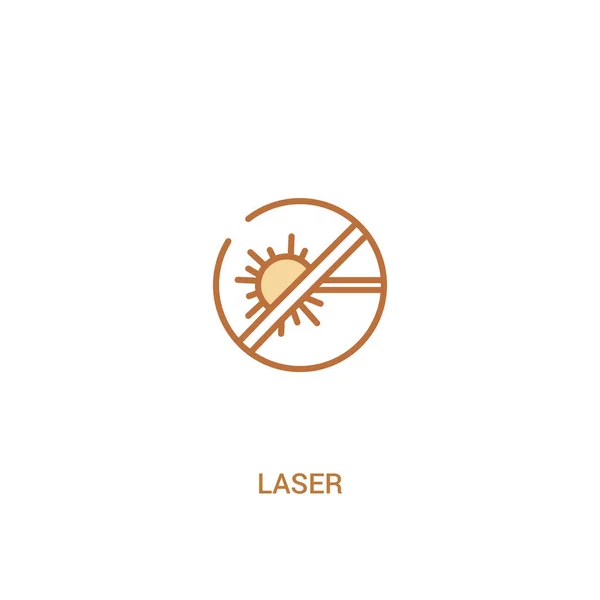 Laser concept 2 gekleurd icoon. eenvoudige illustratie van het lijn element. — Stockvector