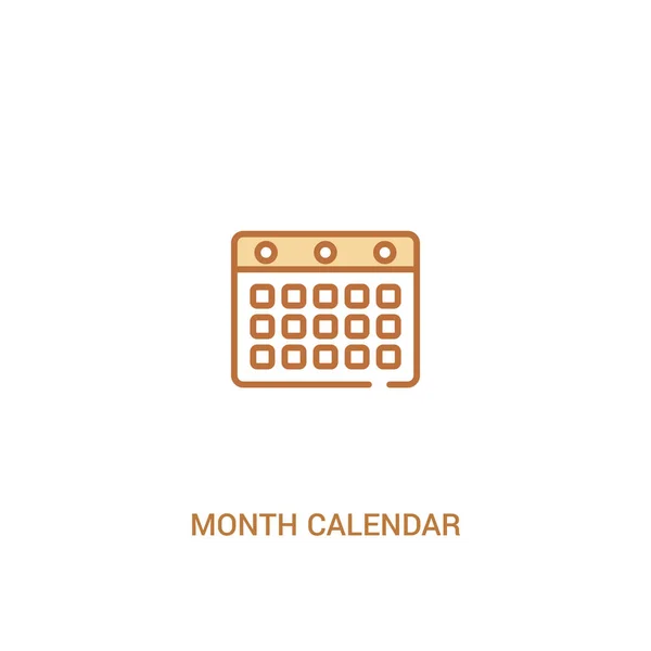 Mese concetto di calendario 2 icona colorata. elemento di linea semplice illus — Vettoriale Stock